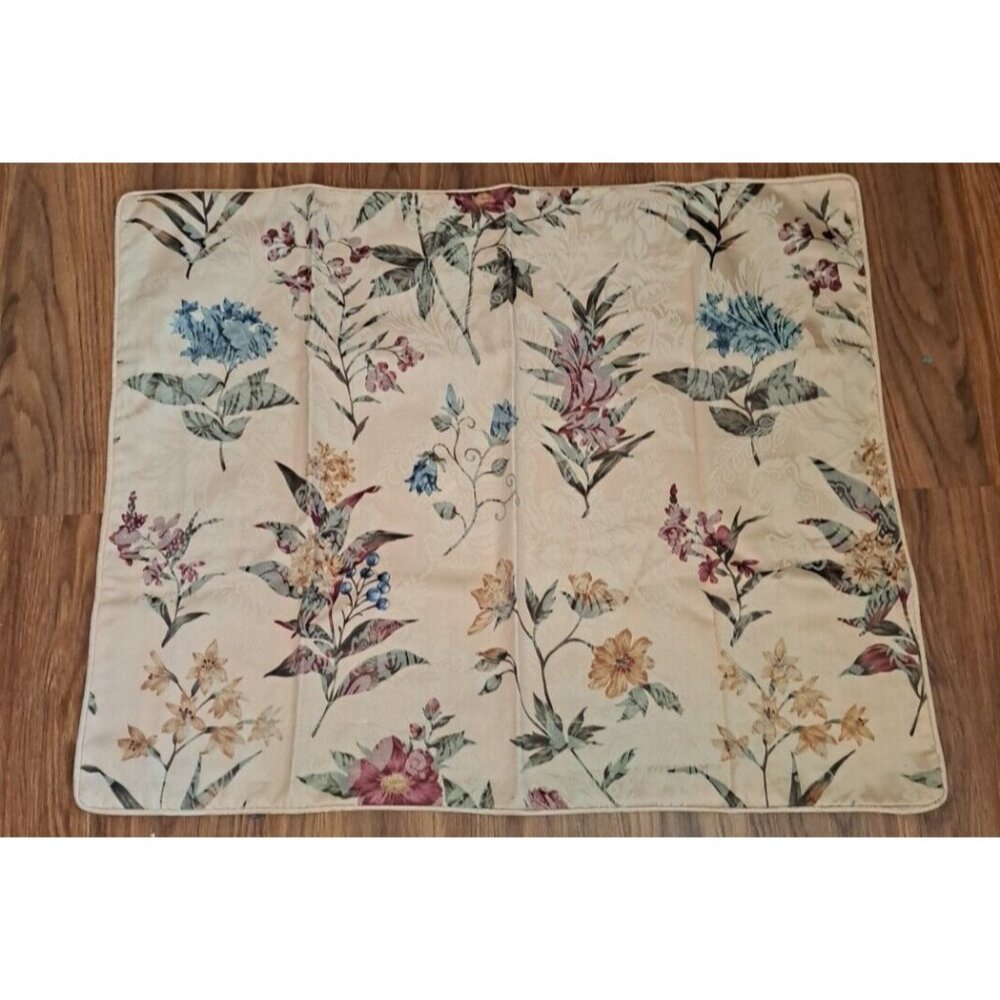 Springs Pillow Sham Standard Beige Floral Damask Wild Flowers Stripes Cottage